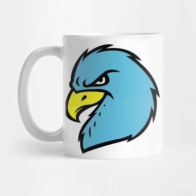 Angry Blue Eagle Logo by AnotherOne
